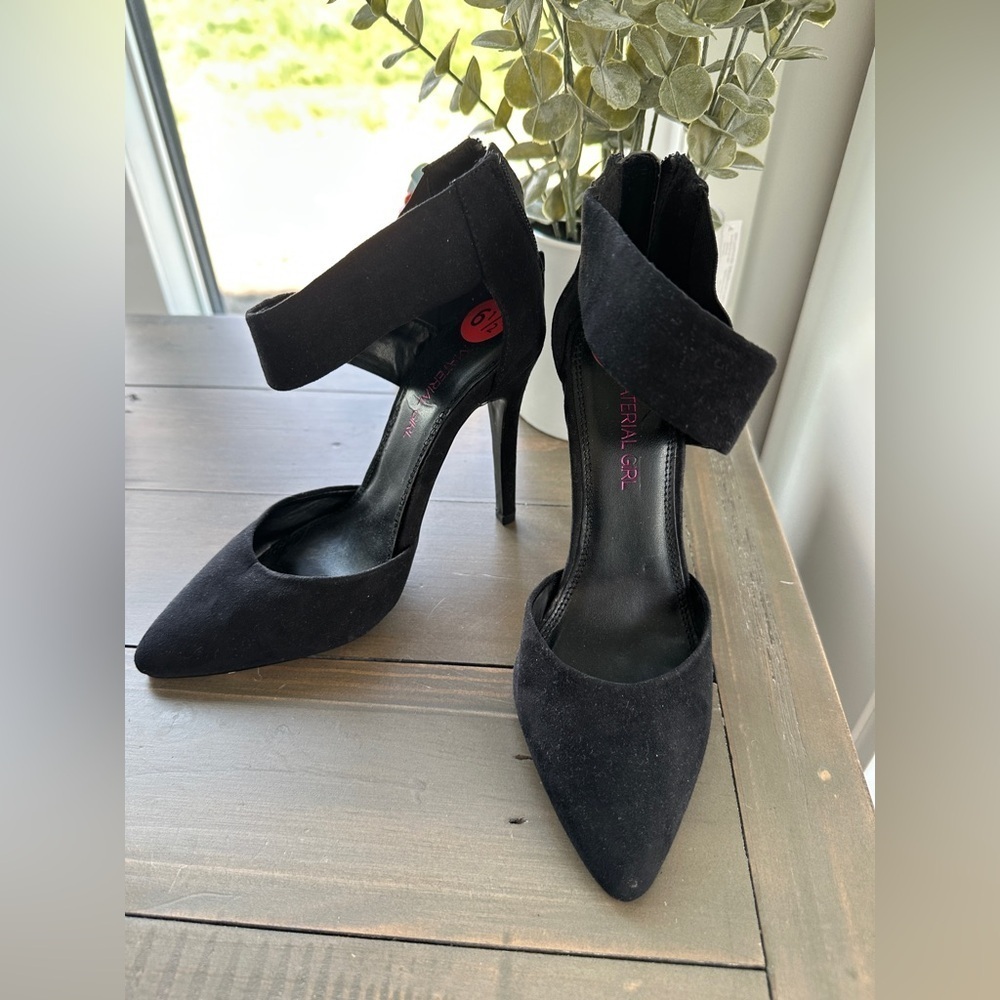 Material Girl Black Heels Elegant and Versatile